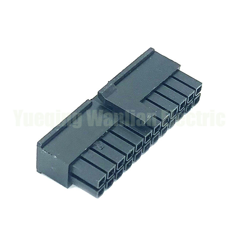 24 PIN 5557 noir mâle pour PC ordinateur ATX carte mère connecteur d'alimentation coque en plastique