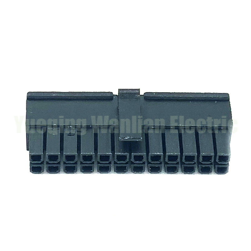 24 PIN 5557 noir mâle pour PC ordinateur ATX carte mère connecteur d'alimentation coque en plastique