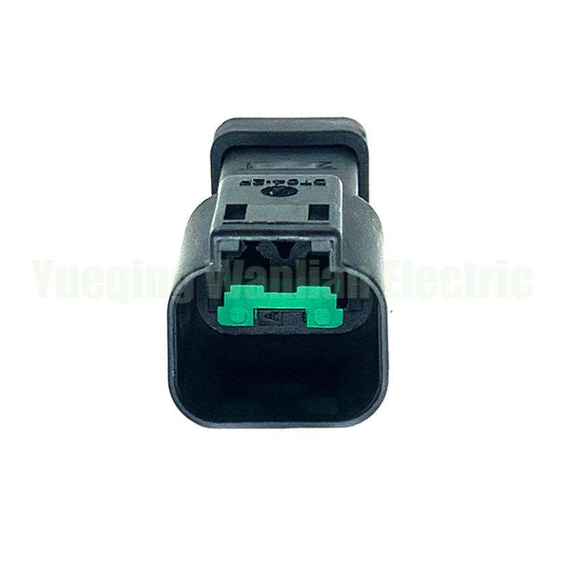 2 broches DT04-2P-CE03 Le terminal du harnais en fil noir étanche au moteur
