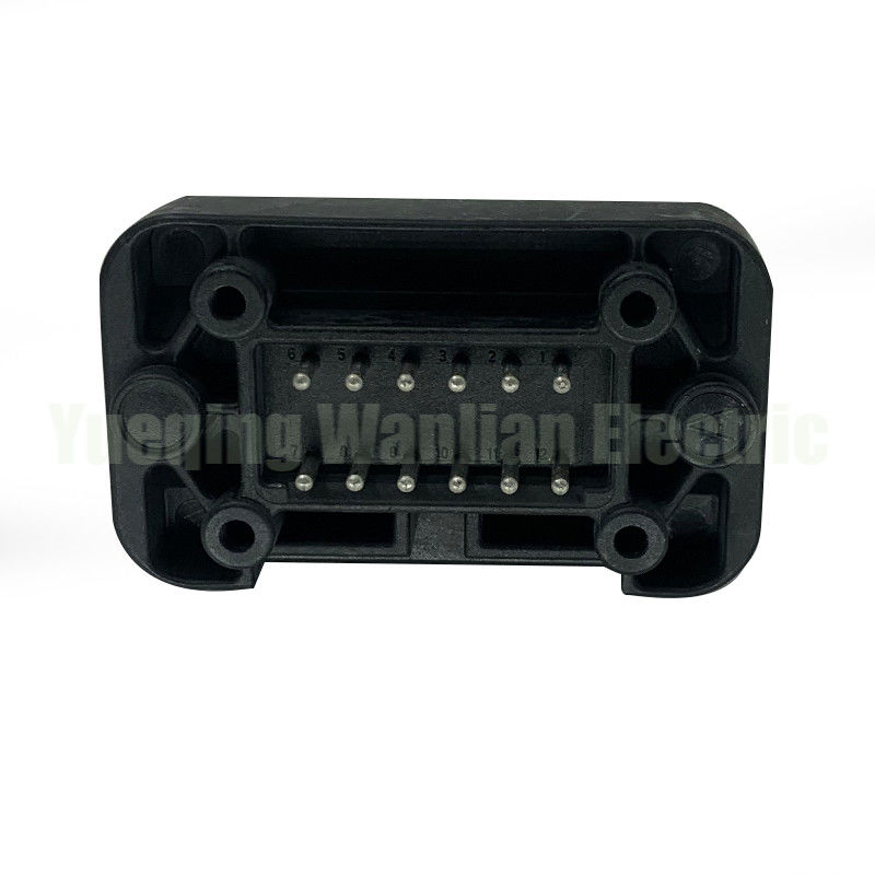 12 broches DT15-12PB Black Connecteur automobile DT broche droite PCB tête de montage câble à la prise de prise de carte