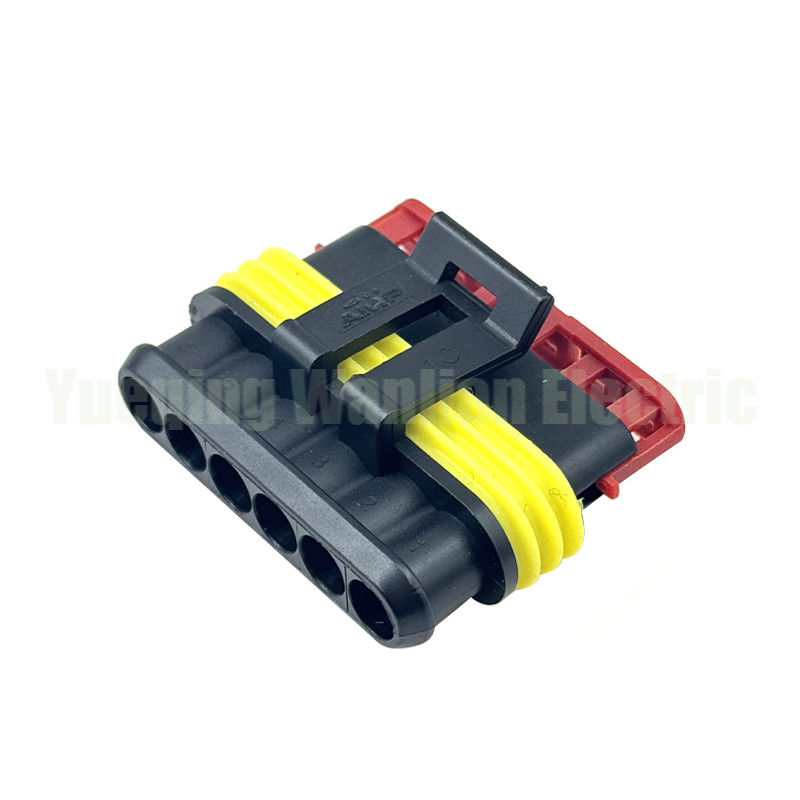 6 épingle 282090-1 Socket Circular Superseal Crimp sans contacts connecteur de fil automatique
